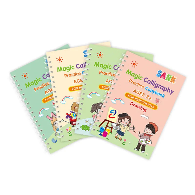 Magic Reusable Calligraphy Copybook Set For Kids